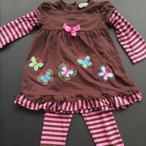 Girls Matching Top and Leggings